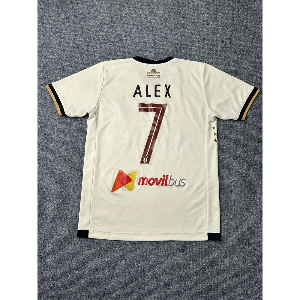 Mens Soccer Marathon Universitario Alexi Gomez Cream Home Jersey 2018, Size S